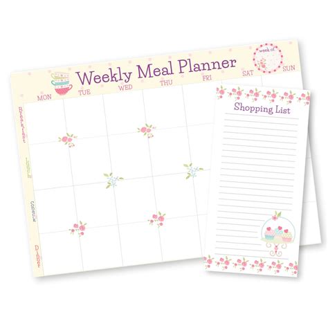 Label Shabel Duo Deal Weekly Meal Planner Shopping List Pad