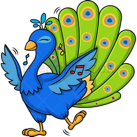 Find high quality peacock clipart, all png clipart images with transparent backgroud can be download for free! Peacock Dancing Cartoon Clipart Vector - FriendlyStock
