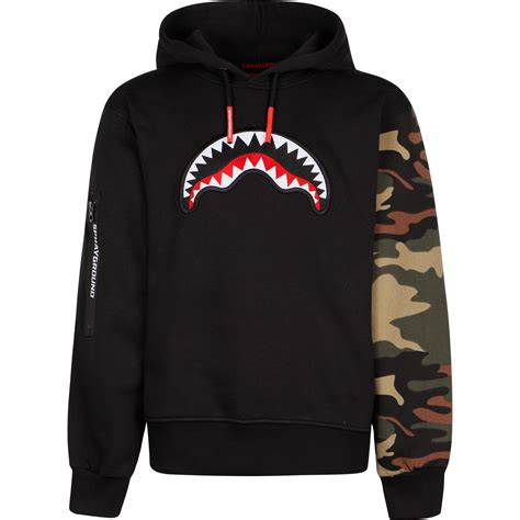 Sprayground Shark Logo Hoodie In Black Bambinifashioncom