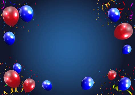 Best Happy Birthday Balloons Border Frame Background Illustrations