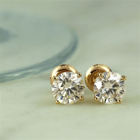 Diamond Studs In Unmistakable Bold Yellow Gold Are A Timeless Fashion