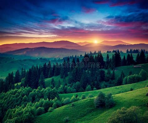 Magical Mountains Landscape Stock Image Image Of Fantastic Forest