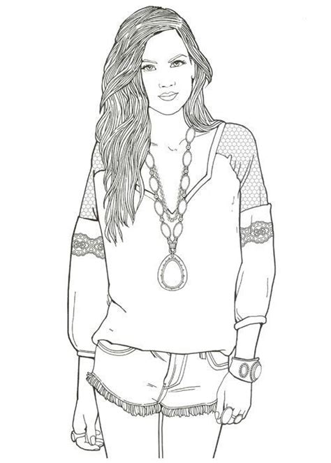 The joy of dressing is an art. coloring pages models creatrice de mode fashion coloring ...