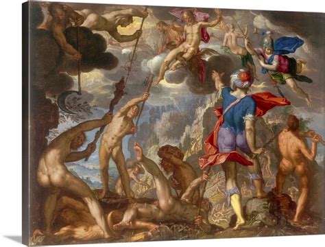 The Battle Between The Gods And The Giants C1608 Wall Art Canvas