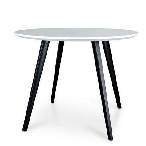 Our collection of white dining tables and black dining tables make for an artful arrangement. Halo 100cm Round Dining Table - White Top - Black Legs ...