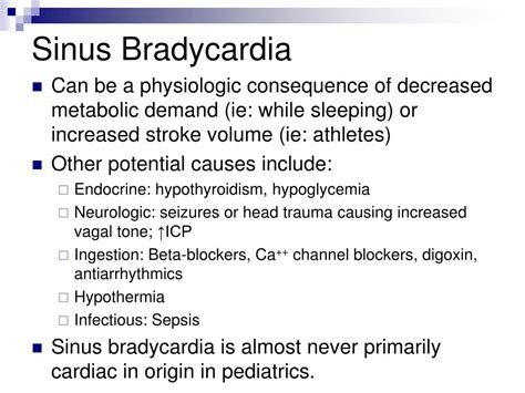 Sinus Bradycardia Causes