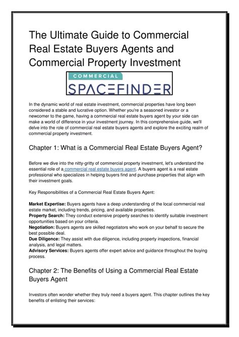 Ppt The Ultimate Guide To Commercial Real Estate Buyers Agents And