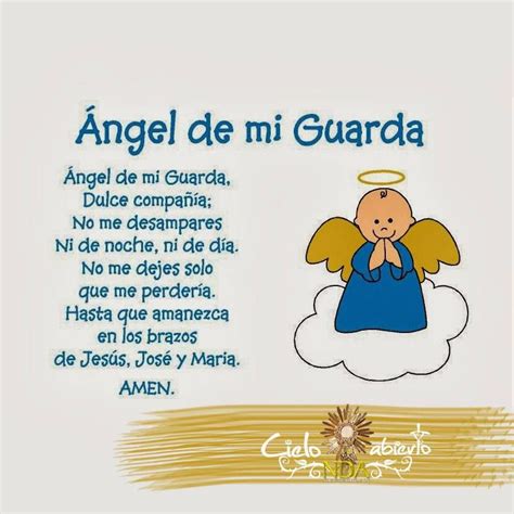 Angel De Mi Guarda Oraciones Para Niños Oraciones Oracion Para