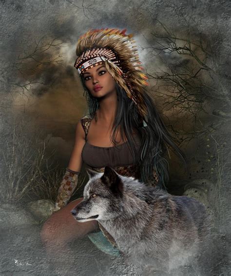 Rena Indian Warrior Princess Digital Art By Ali Oppy