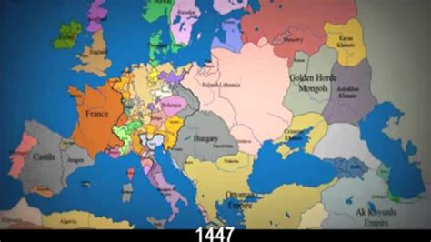 Europa Desde 1140 Hasta 2012 Cambios En El Mapa Político Youtube