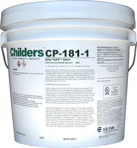 Niños CHIL-TUFF CP-181-1 Sellador de conductos DE HVAC Fibrated - General Insulation