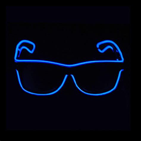 aquat light up el wire neon rave glasses glow flashing