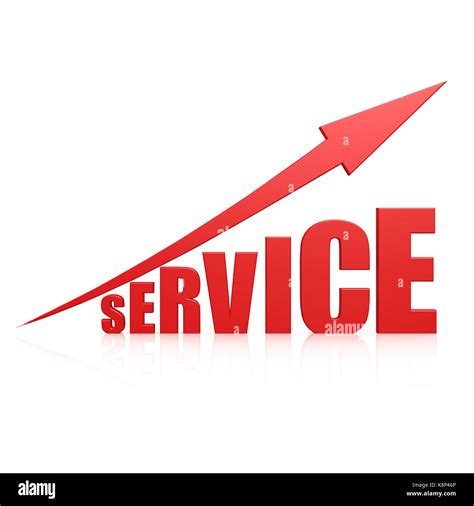 Service Red Arrow Stock Photo Alamy