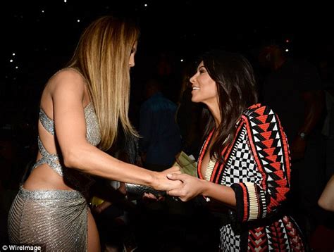 Kim Kardashian Gives Jennifer Lopez A Hug After Stunning Turn At The