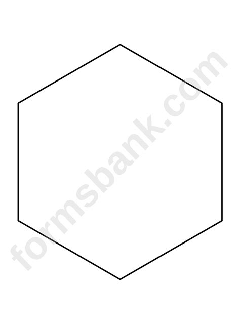 Free Printable 7 Inch Hexagon Template
