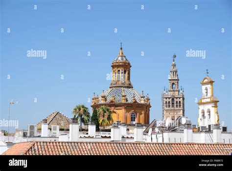 Three Church Towers In Seville Stock Photo Alamy