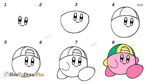 How To Draw Kirby Drawing Cute Step By Step Tutorial