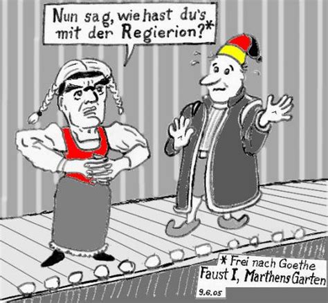 Compact plus alemán © harpercollins publishers 2007: Schröder stellt Gretchenfrage von Alan | Politik Cartoon ...