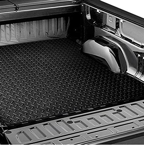 Hs Power Black Rubber Diamond Plate Truck Bed Trunk Floor Mat Carpet