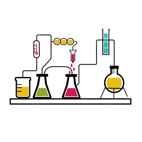 Dibujos Animados De Reacción Química Experimental Png Química