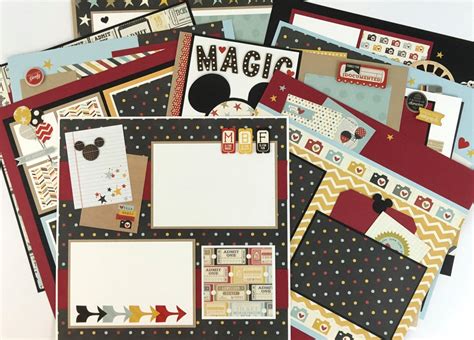 12x12 Scrapbook Page Kit Or Premade Disney Theme 10 Pages Disney
