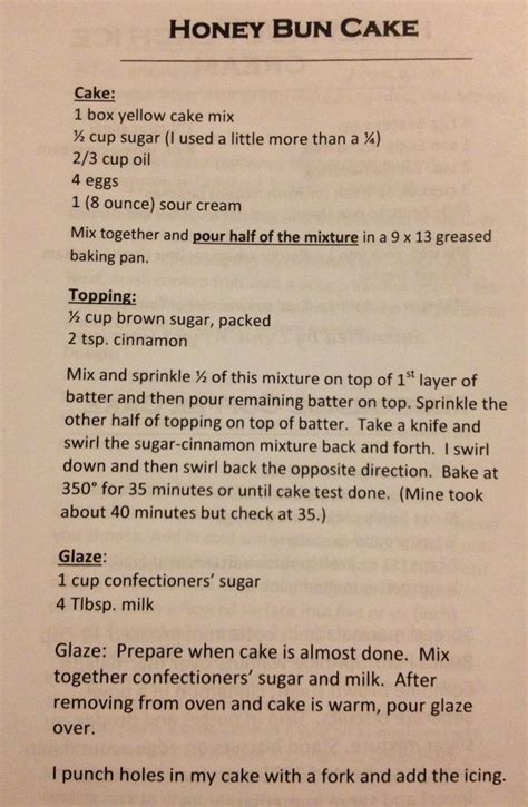 Duncan hines yellow cake mix baking spree. Duncan Hines Honey Bun Cake Recipe - Amorris: August 2012 ...