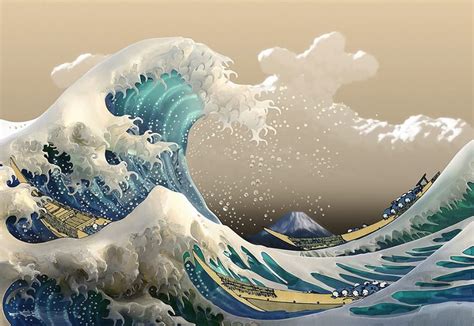 Londa Di Kanegawa Del Maestro Hokusai Peinture Japonaise Art