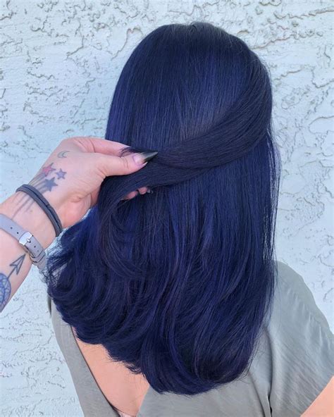 Pin By Natasha Madov On Cabelos Midnight Blue Hair Indigo Hair Color