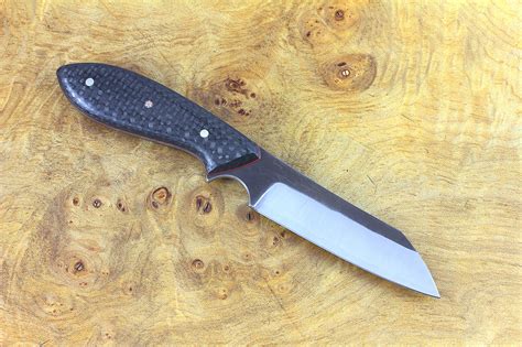 189mm Wharncliffe Brute Neck Knife Forge Finish F10 Carbon Fiber 93