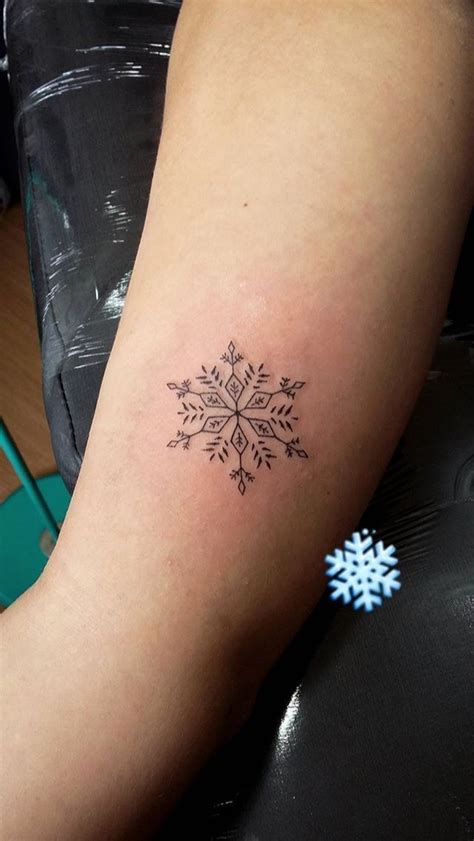 White Snowflake Tattoo Designs With Meanings Icy Winter