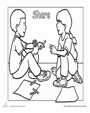 Color the alphabet {free printable coloring pages} our creative community loves to learn how to create moments that matter for our friends. Learning to Share | Life learning, Preschool coloring ...