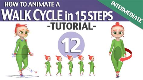 Walk Cycle In 15 Steps ️ ️ ️ Tutorial 12 Intermediate Level Youtube