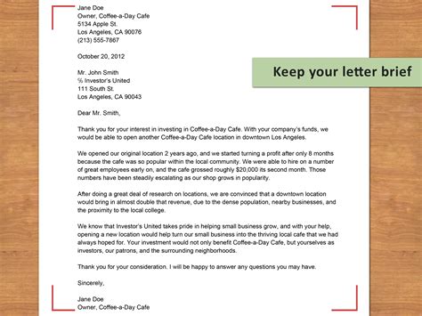 In my absence, i hereby authorize my sister, raffy lyn nazal to process my document from your good office. How to Write an Investor Proposal Letter (with Sample Letter)