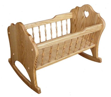 Amish Hardwood Doll Cradle With Tall Spindles Cradle Woodworking