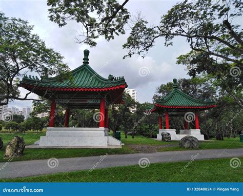 Pavilions In The Chinese Garden Singapore Editorial Stock Image Image