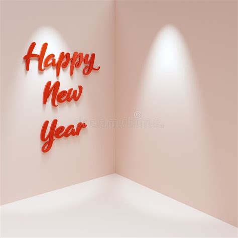 Background With Corner And Walls With Text Happy New Year Stock