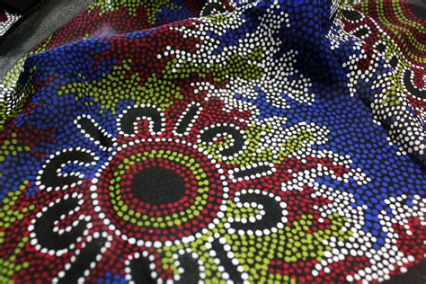 Hogarth Arts Aboriginal Art Polyester Chiffon Scarf Waterholes