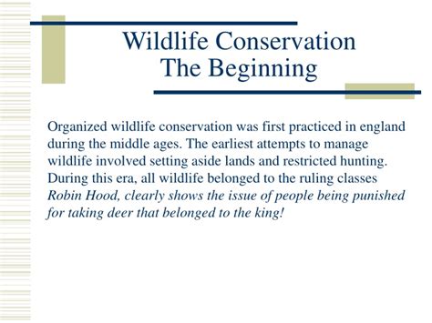 Ppt Wildlife Conservation The Beginning Powerpoint Presentation Free
