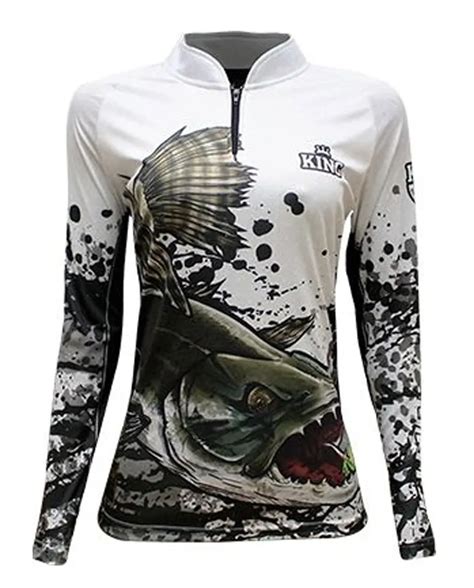 CAMISETA CAMISA PESCA FEMININA PROTECAO SOLAR UV50 KING BRASIL