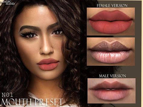 Mouth Preset N01 By Magichand At Tsr 187 Sims 4 Updates