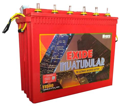 Exides It 500 150 Ah Tall Tubular Battery Red Home And Kitchen