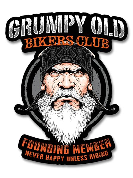 Never Underestimate And Old Man Free Decal Biker Clubs Grumpy Biker