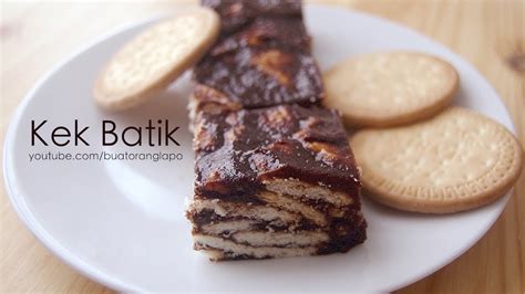 Resepi kek batik yang mudah dan senang menggunakan biskut marie. Cara buat Kek Batik biskut marie - YouTube