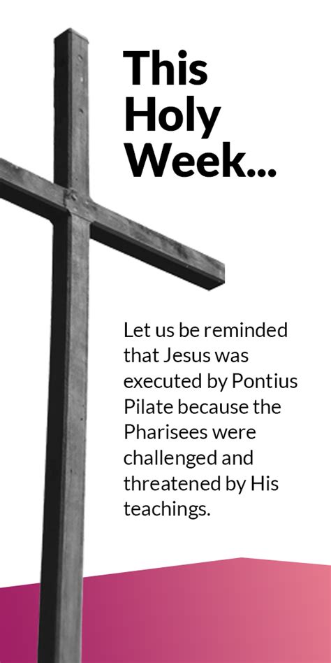 this holy week let us not forget how jesus was persecuted by the pharisees because their