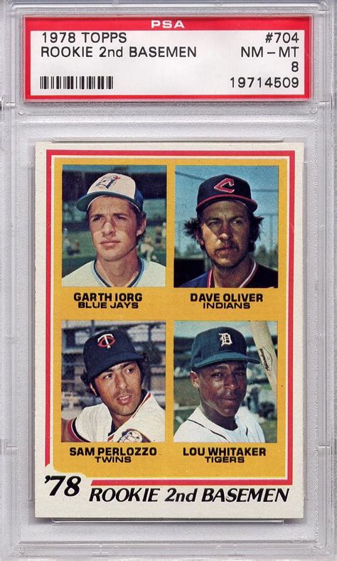 Topps Rookie Nd Basemen Lou Whitaker Rookie Psa Nm Mt At