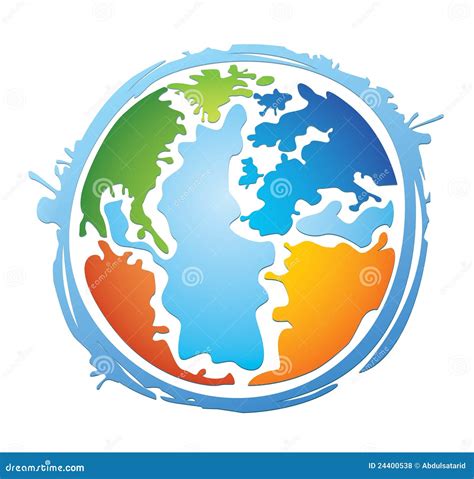 Colorful World Globe Stock Vector Illustration Of Globe 24400538