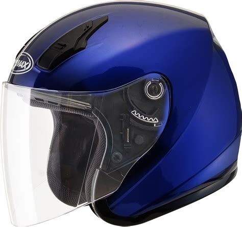 Gmax Of 17 Open Face Motorcyclescooter Helmet Blue