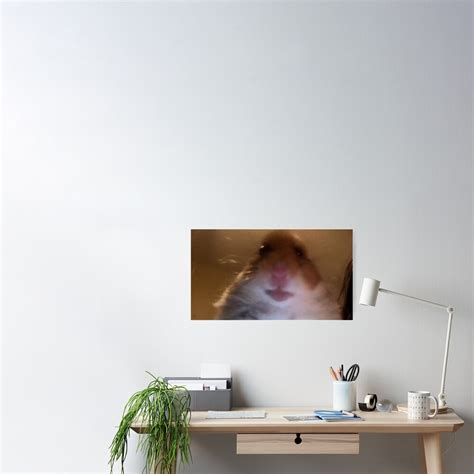 Staring Hamster Meme Poster For Sale By Yamanos Redbubble