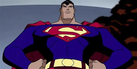 The Animated Superman Is Standing With His Hands On His Hips