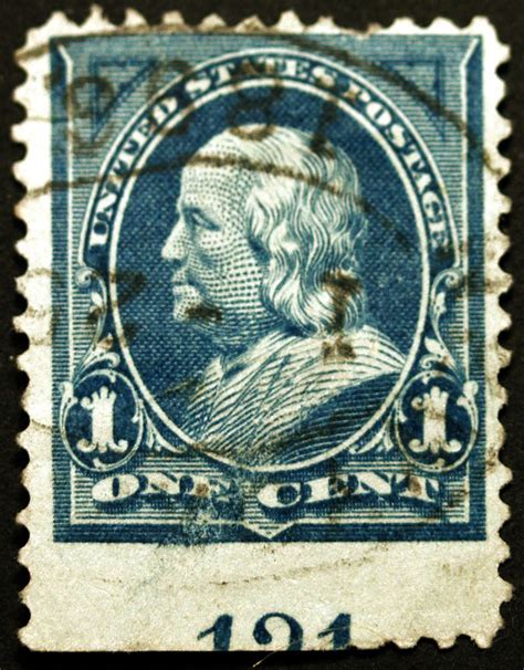 247 1c Blue 1894 Plate 121 Used With Perf Error Postage Stamp Art